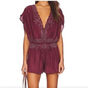 Free People Weila Embroidered Romper